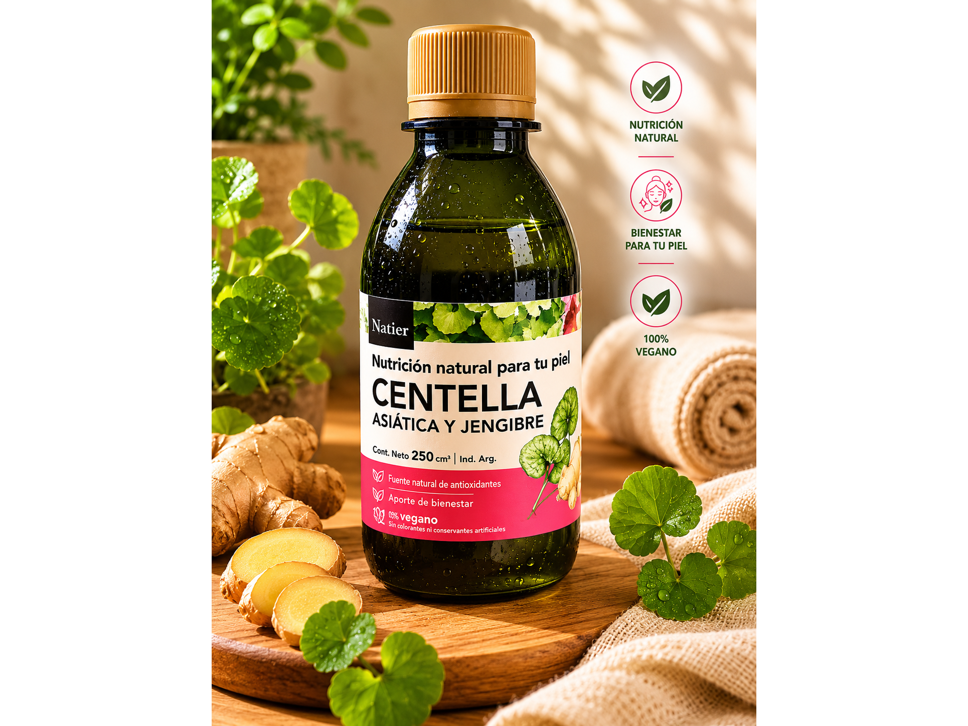 Centella asiática y jengibre NATIER