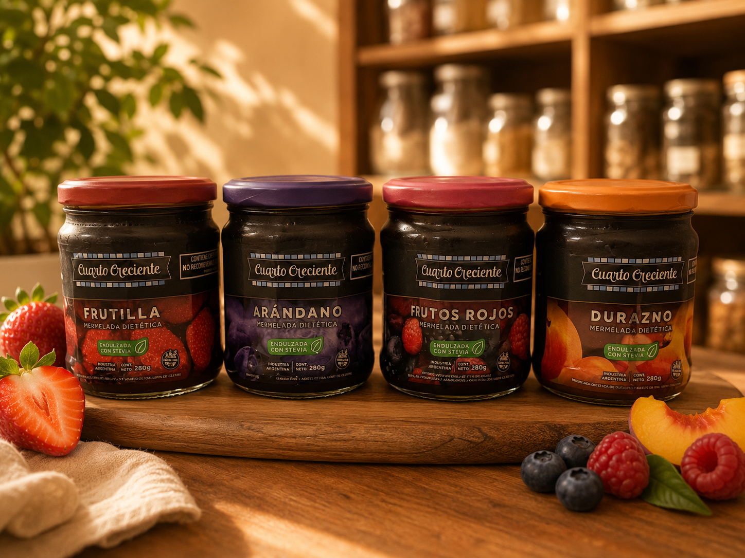 Mermeladas CON STEVIA " CUARTO CRECIENTE"