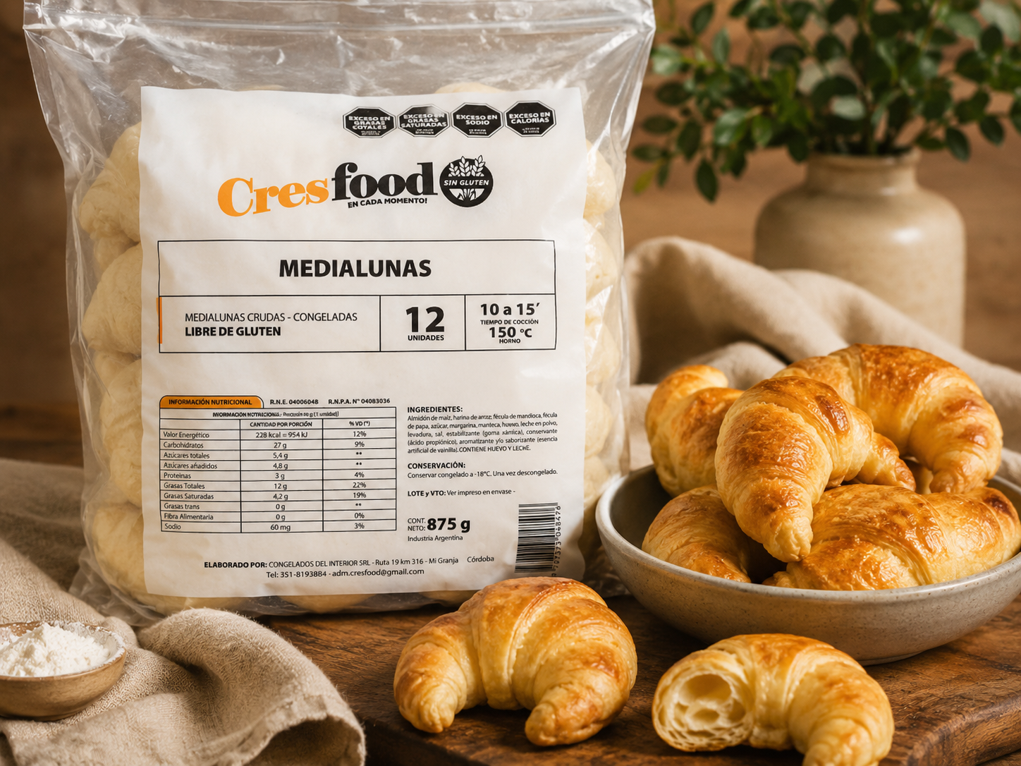 Medialunas SIN TACC CRESFOOD