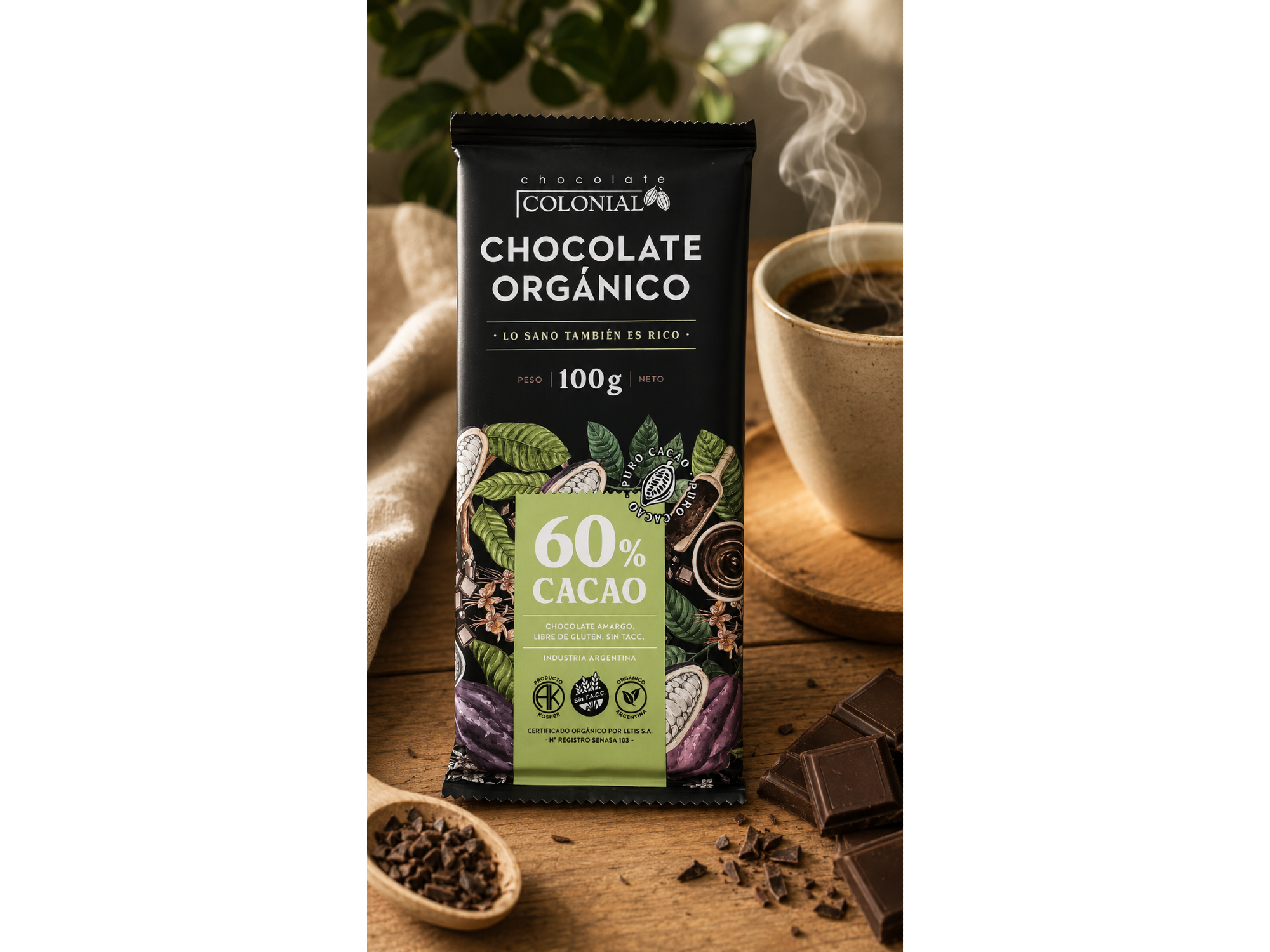 Chocolate ORGÁNICO COLONIAL