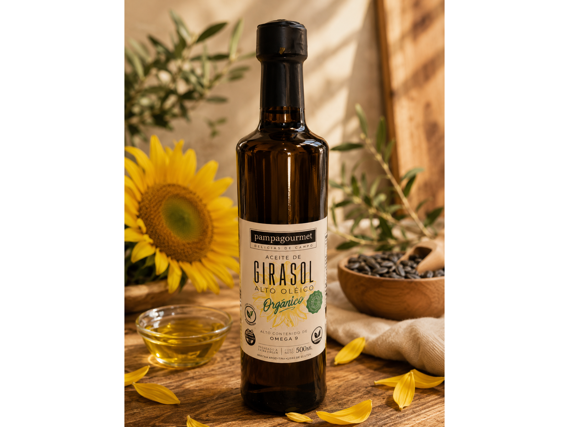 Aceite de girasol ORGÁNICO Pampagourmet
