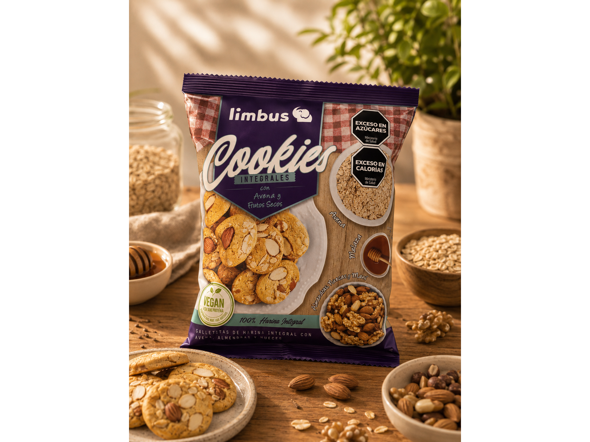 Cookies integrales LIMBUS x 160grs.