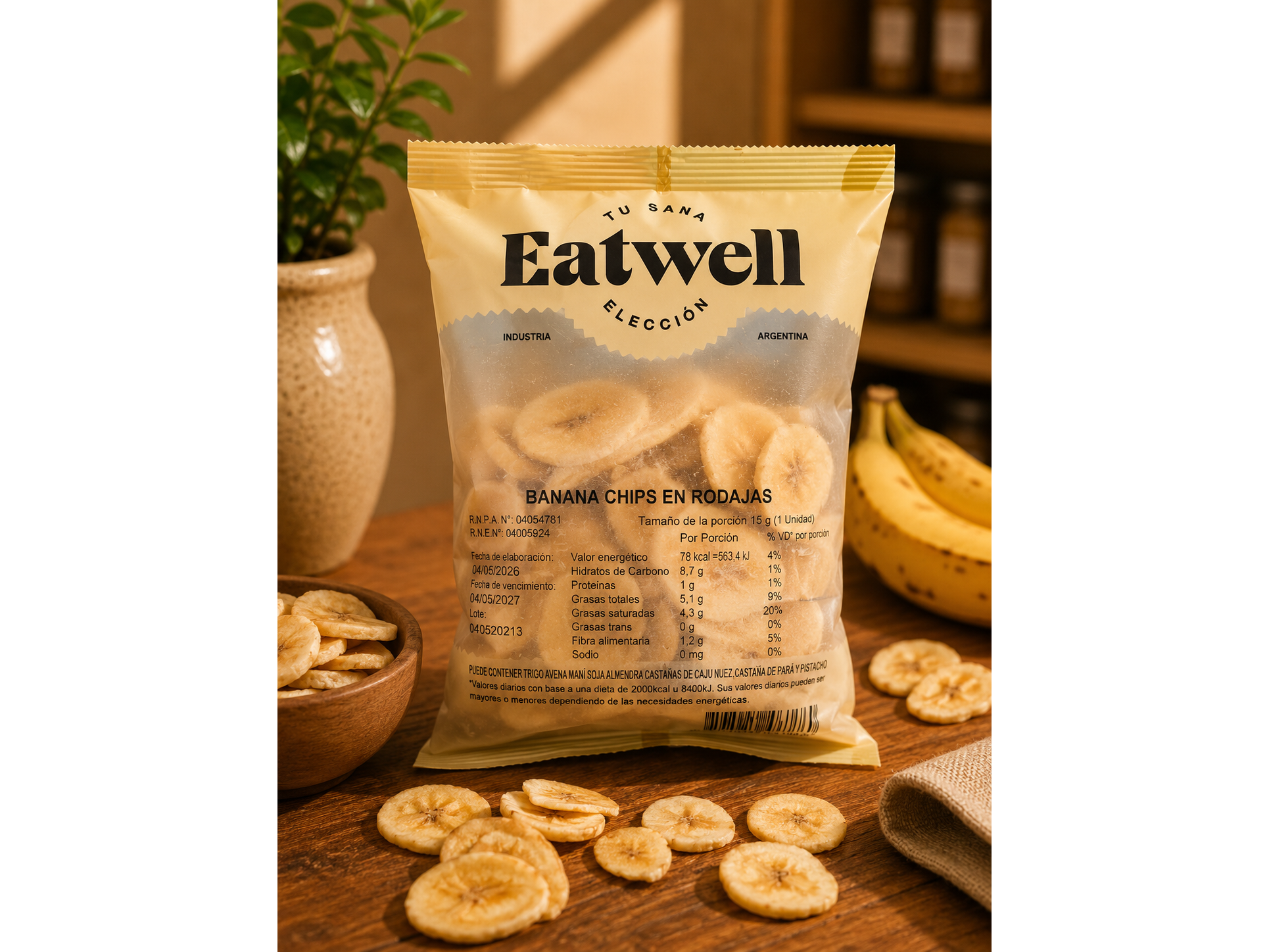 Banana CHIPS en rodajas