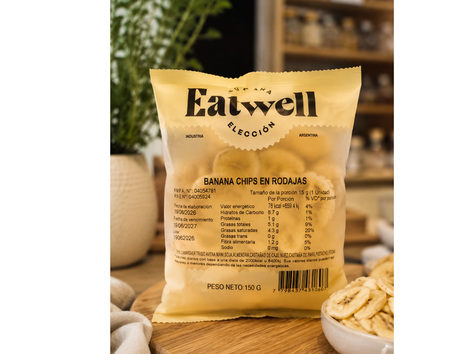 Chips banana x 150 GRS EATWELL
