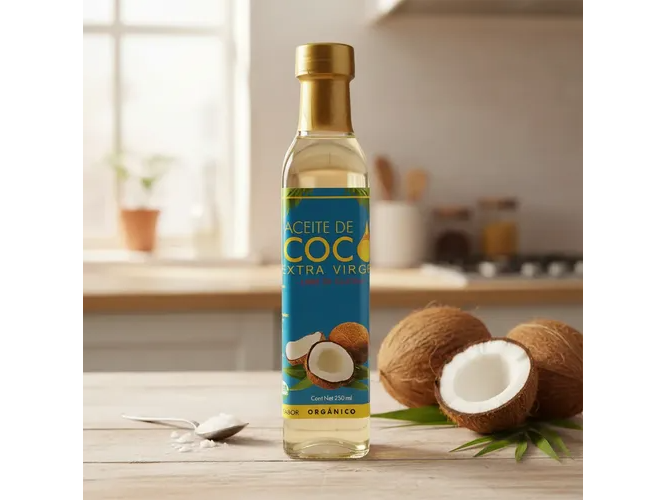 Aceite de coco extra virgen   Valle organico x 100 ml