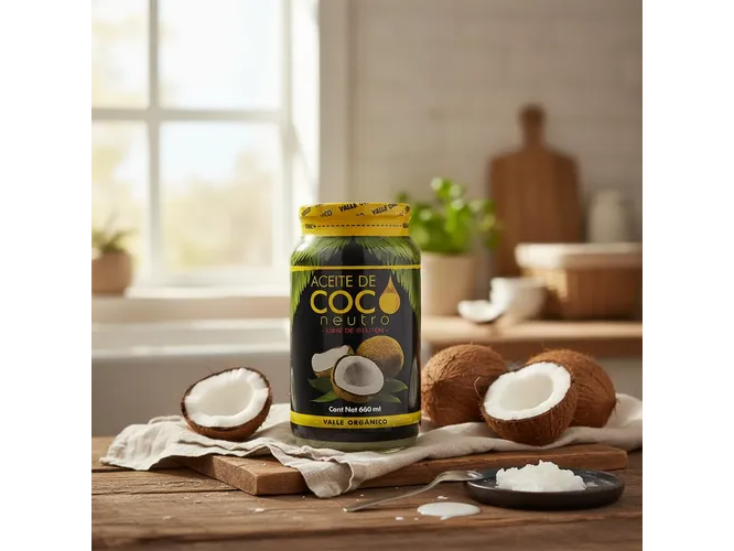 Aceite de coco neutro  Valle organico x 360 ml