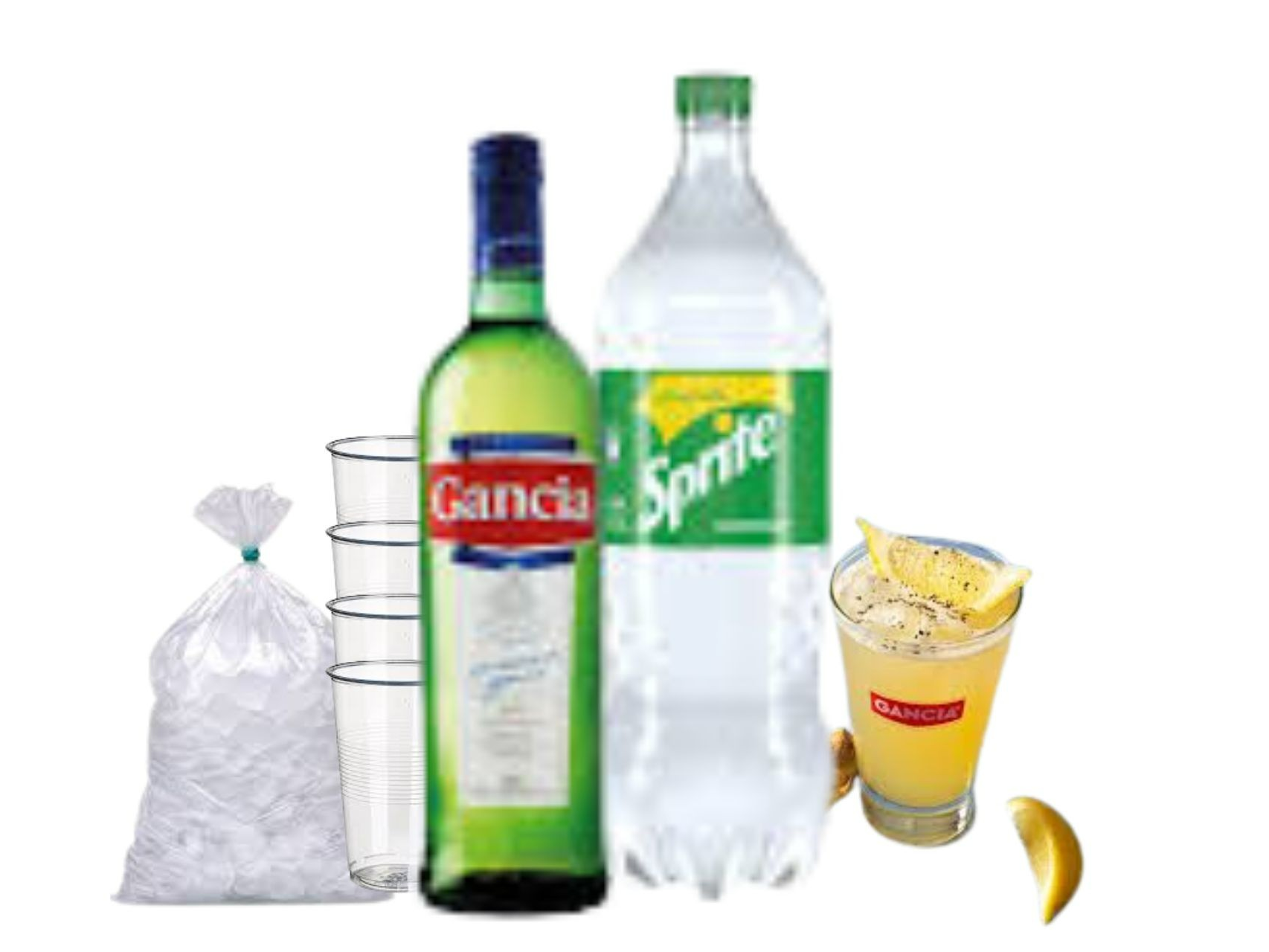 1 GANCIA 950 CC + 1 SPRITE 2.25 LT