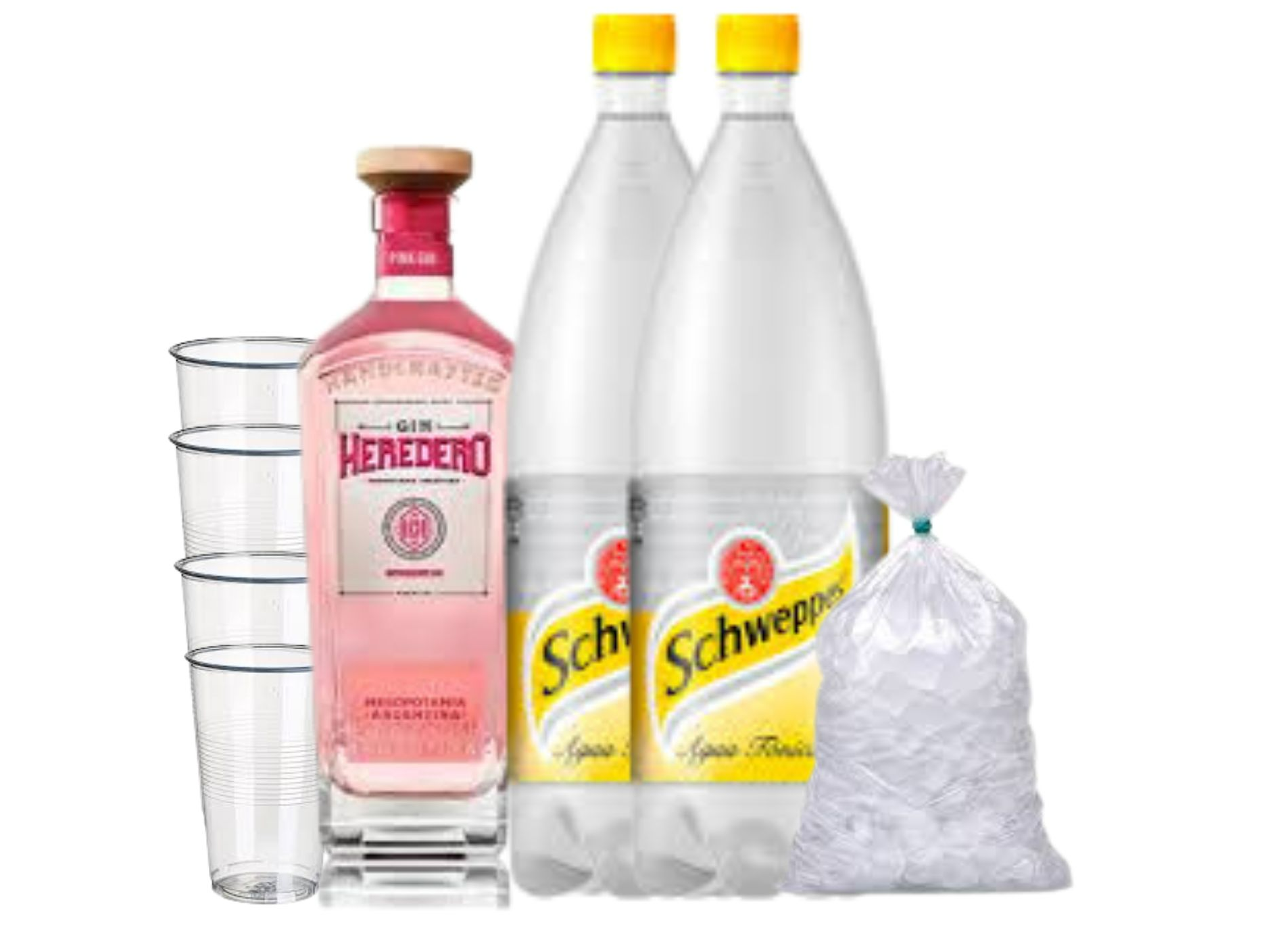 1 GIN HEREDERO BERRY + 2 SCHWEPPES