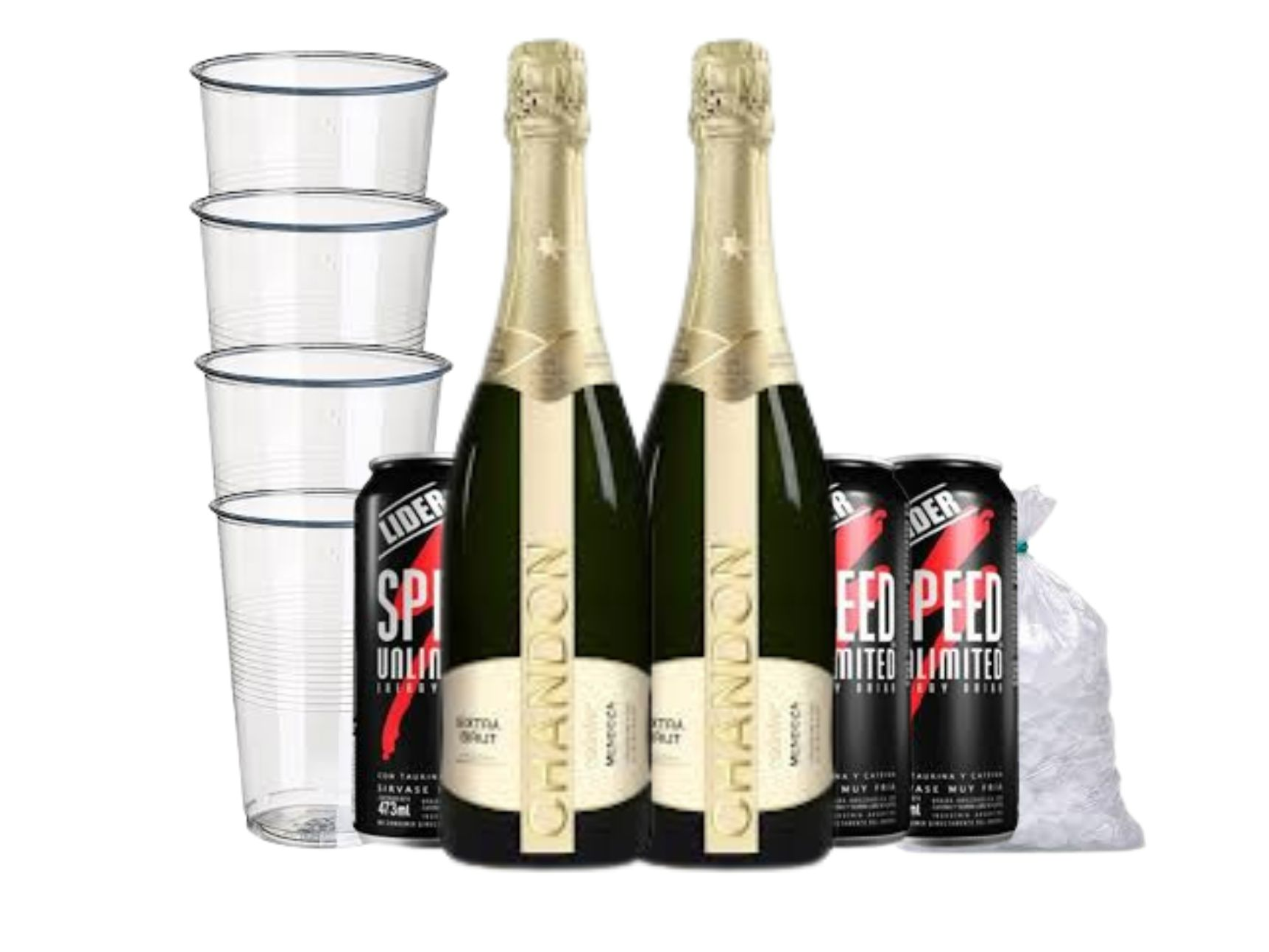 2 CHANDON EXTRA BRUT + 4 SPEED 473 CC