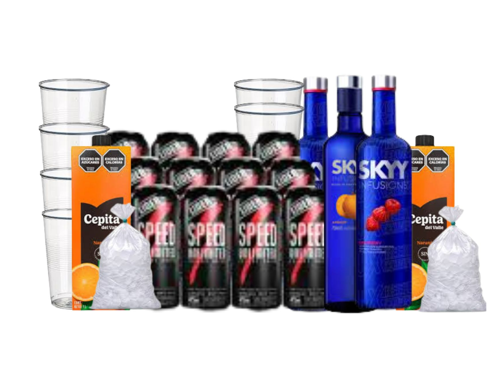 3 SKYY SABOROZADO + 12 SPEED 473 CC + 2 CEPITA NARANJA 1 LT