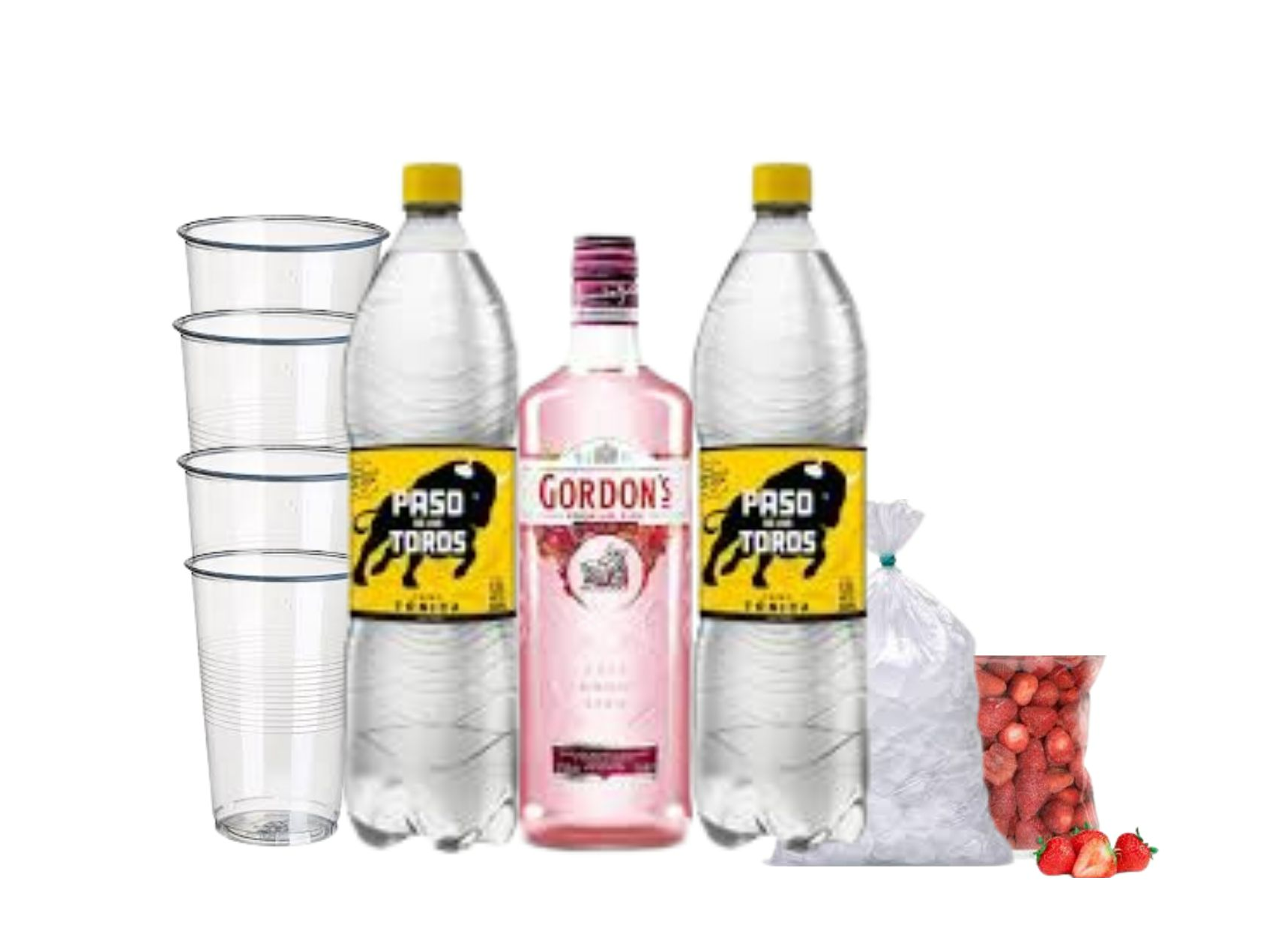 GORDONS PINK + 2 PASO DE LOS TOROS + FRUTOS CONGELADOS