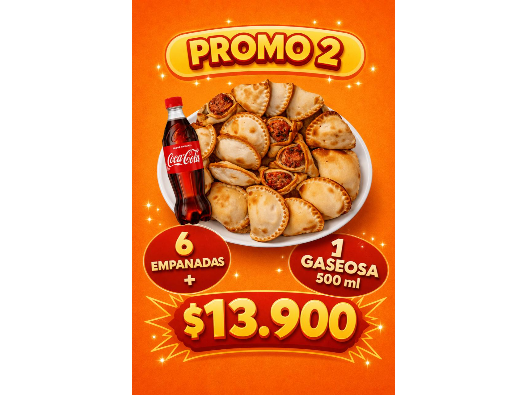 PROMO MEDIA DOCENA + GASEOSA DE 500!