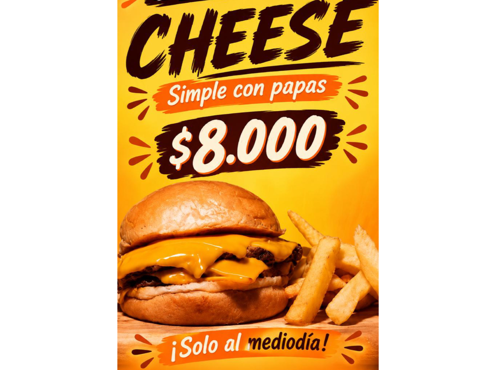 CHEESE SIMPLE CON PAPAS