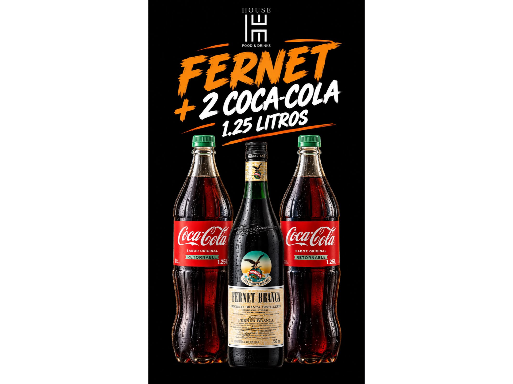 Fernet+ 2 Coca cola 1.25 Lt