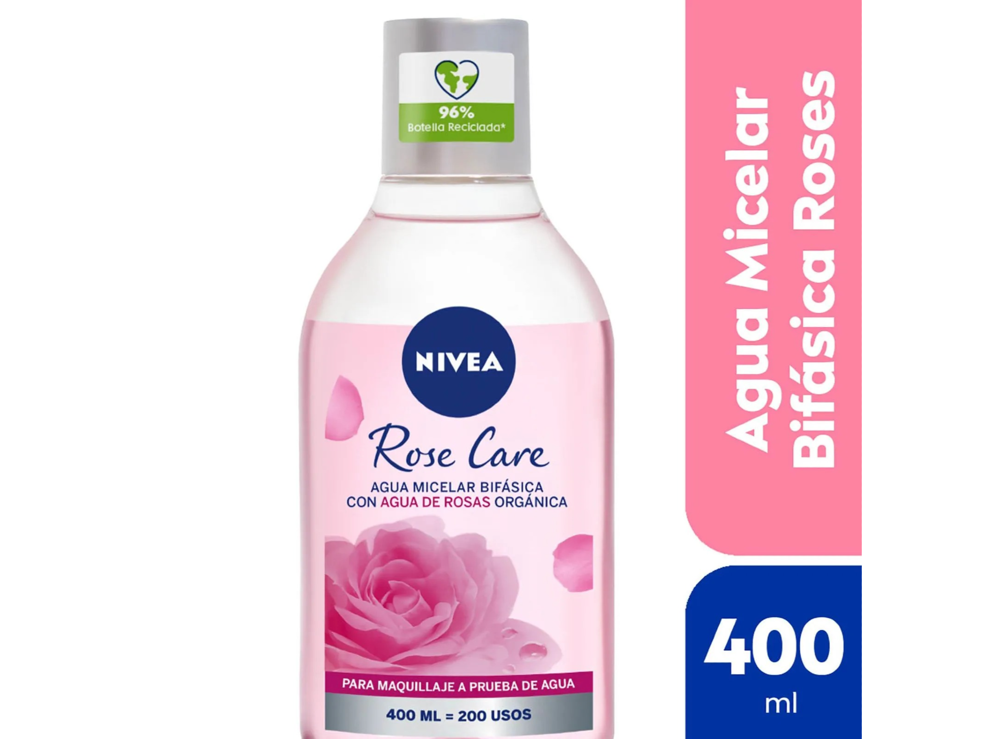 AGUA MICELAR BIFASICA NIVEA ROSE CARE X 400 ML