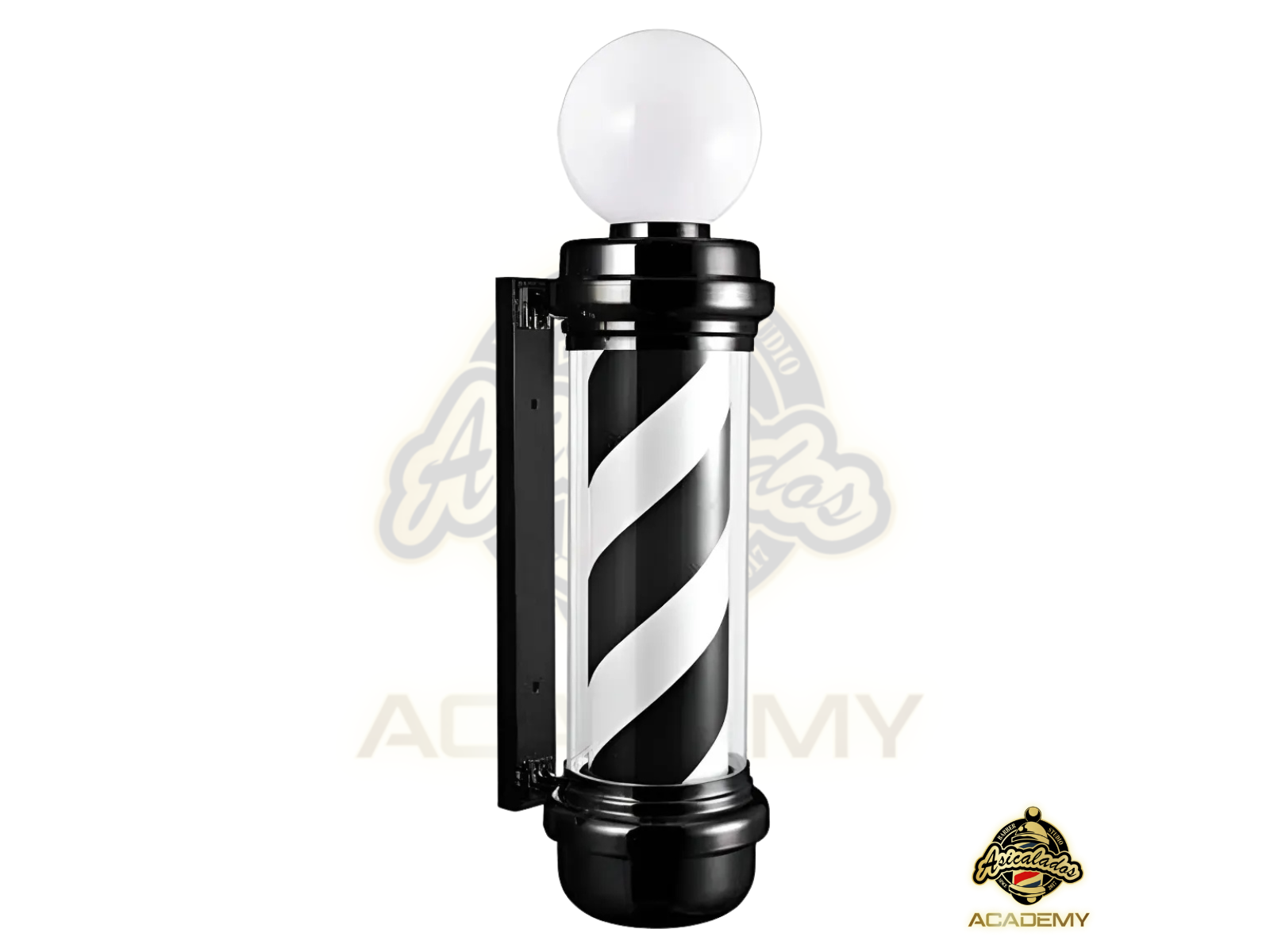 POLO LED GIRATORIO CON BOCHA NEGRO Y BLANCO 85 CM