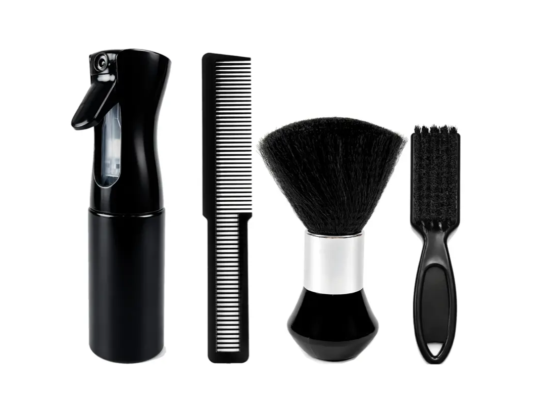 KIT DE ACCESORIOS ROSEADOR + QUITA PELOS + PEINES