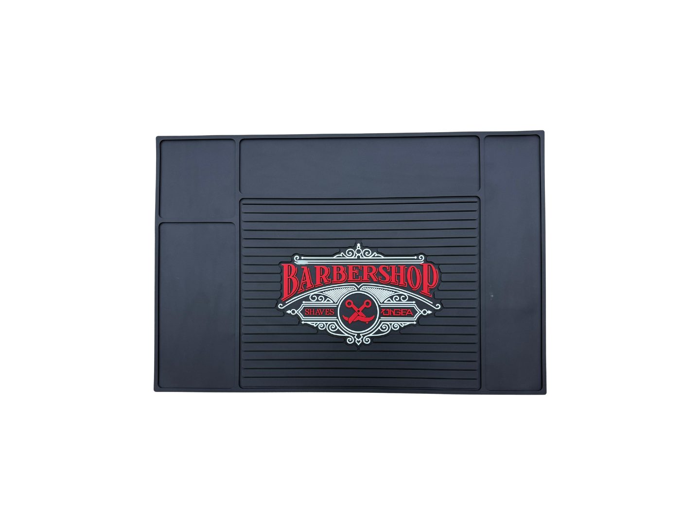 MANTA ANTIDESLIZANTE BARBER SHOP ROJO