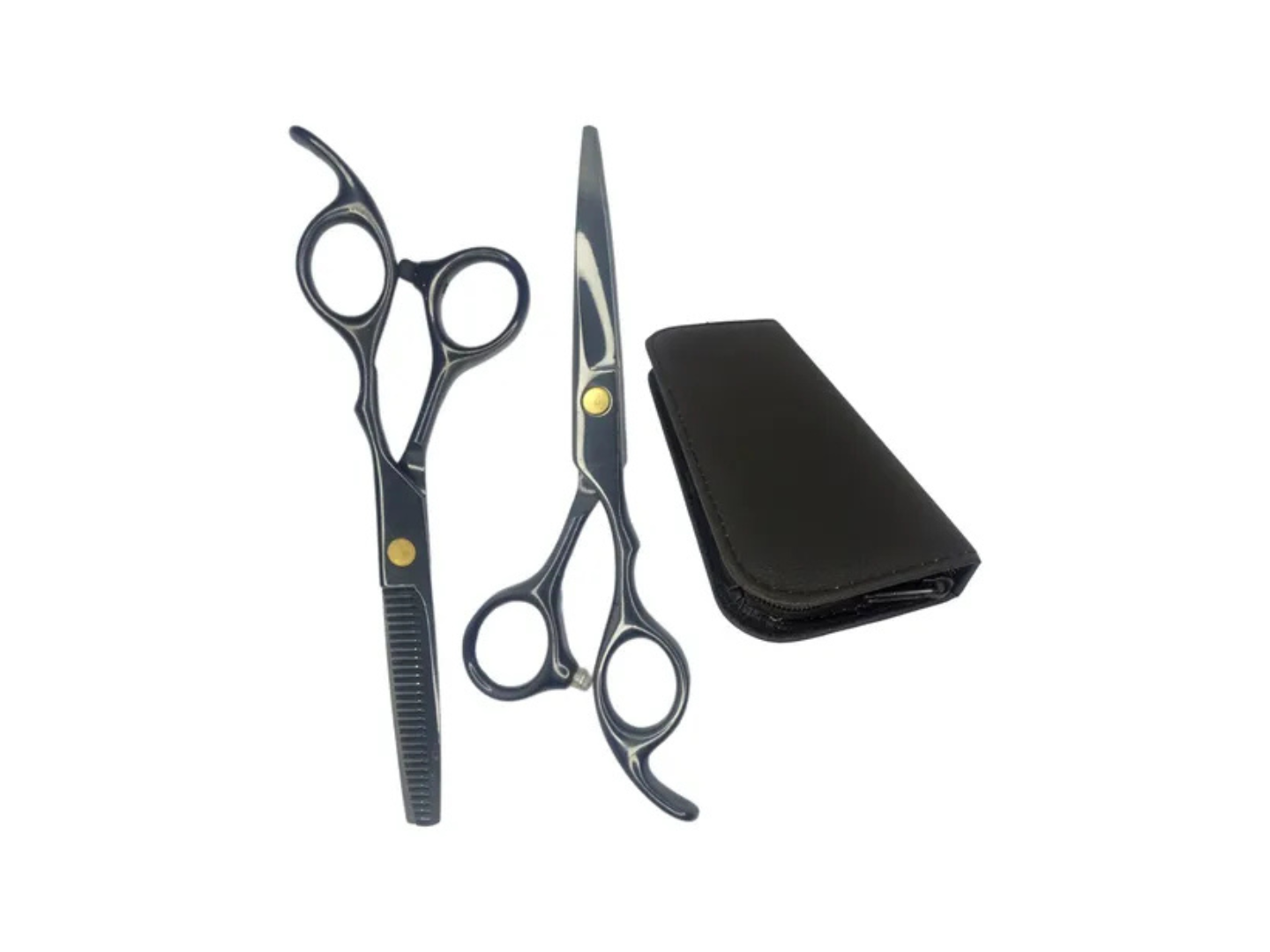 TIJERAS ESTUCHE X 2 NEGRO