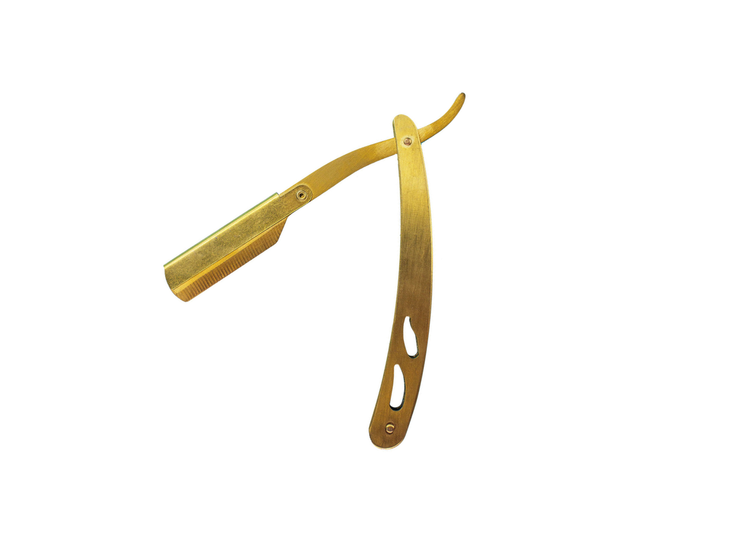 NAVAJA METALICA DORADA