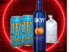 Vodka sky saborizado a elección + 2 mango loco+hielo