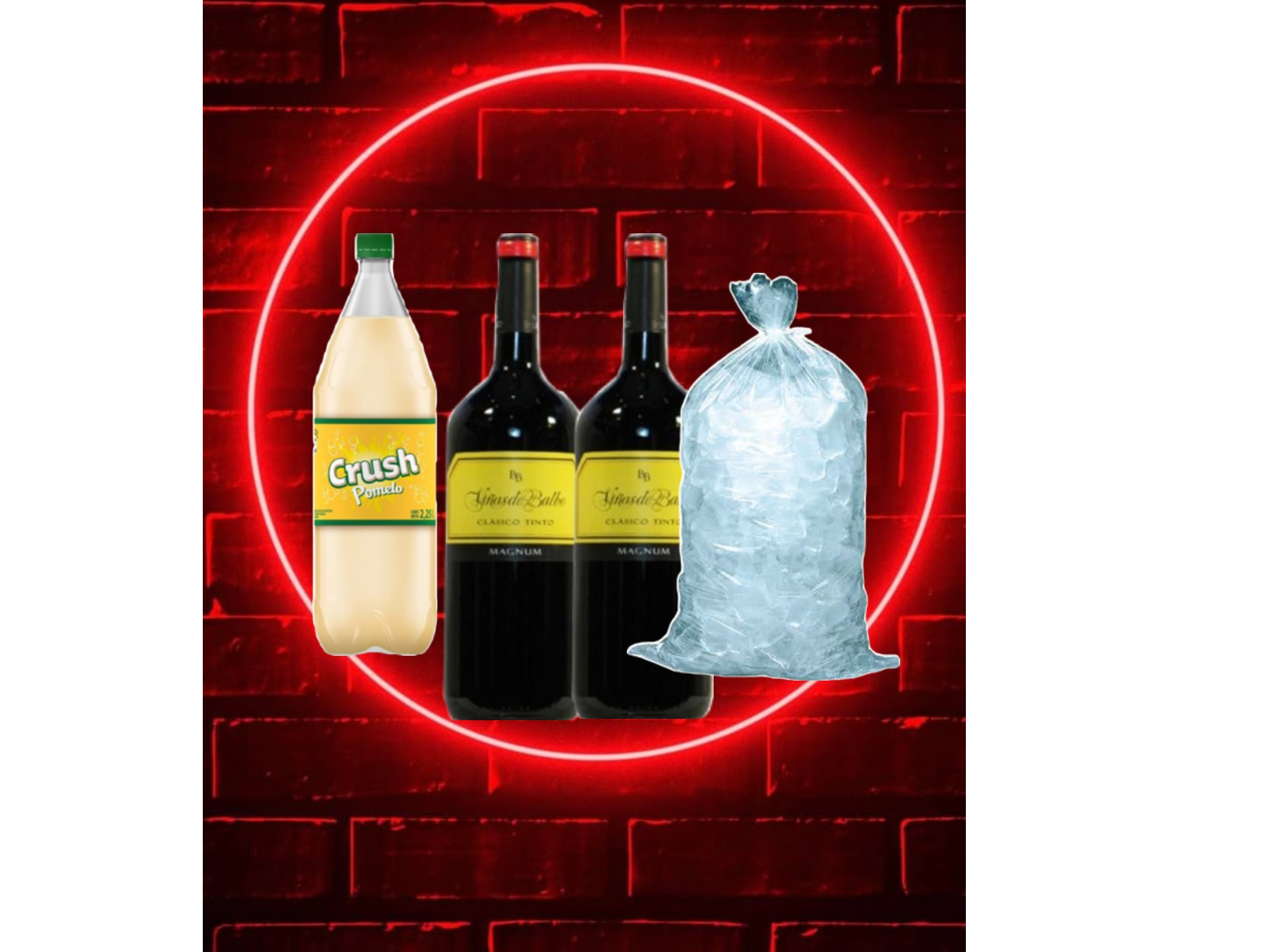 2 Viñas de balbo + Pomelo 2,25 + hielo