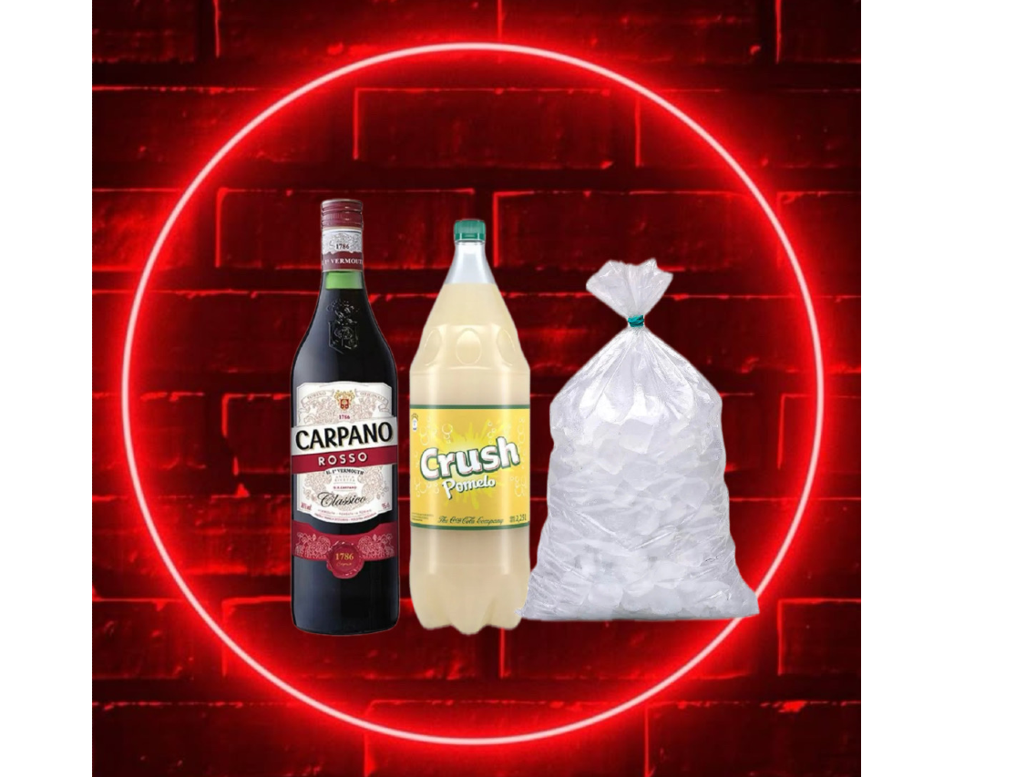 Carpano Rosso+ pomelo+ hielo
