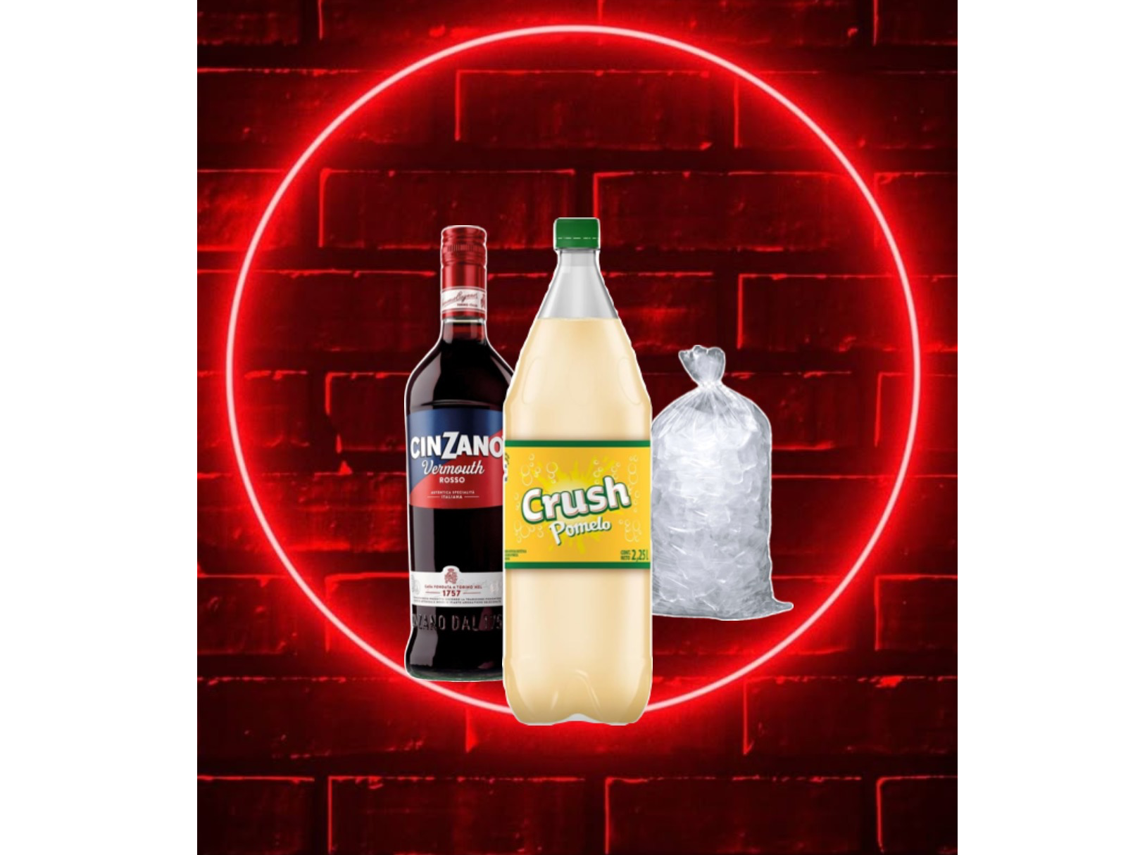 Cinzano + pomelo + hielo