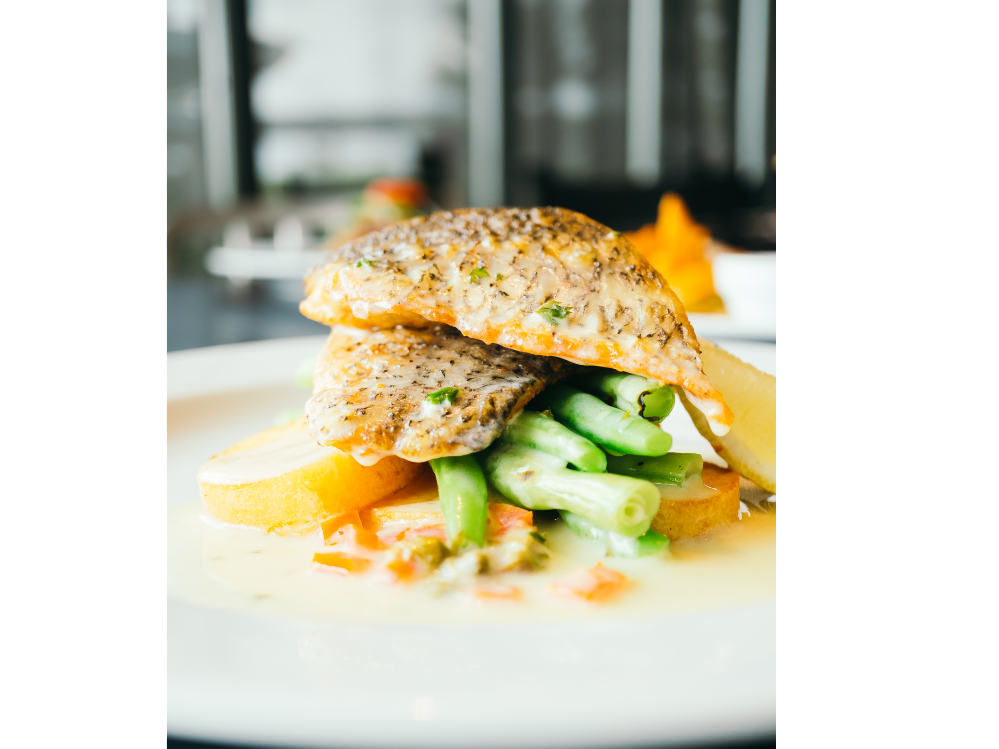 Pescado al limón con puré de calabaza