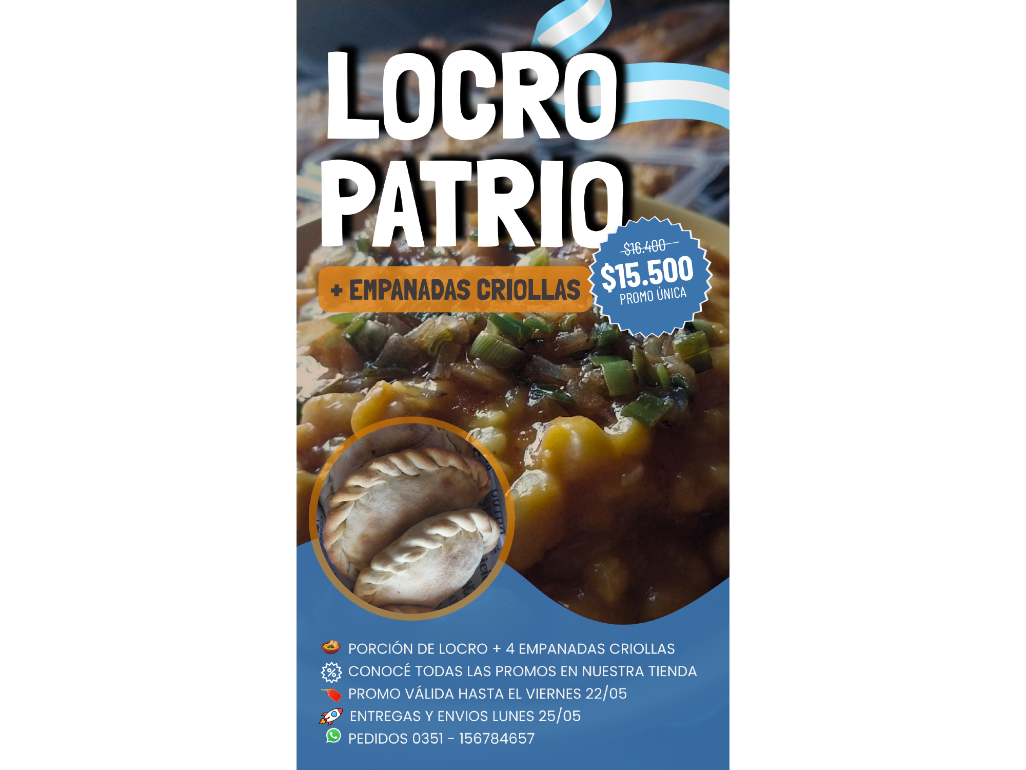 PROMO LOCRO Y EMPANADAS!!!
