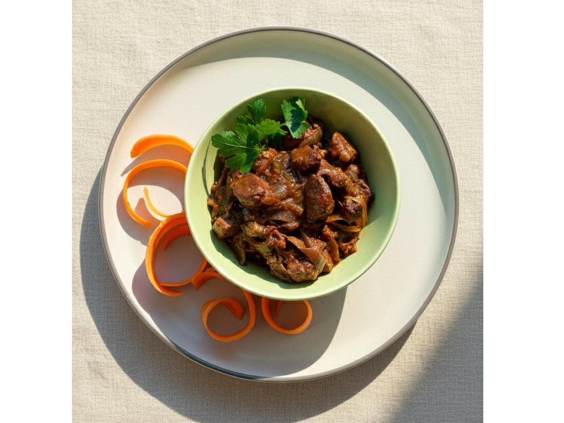 Carne al disco con guarnición