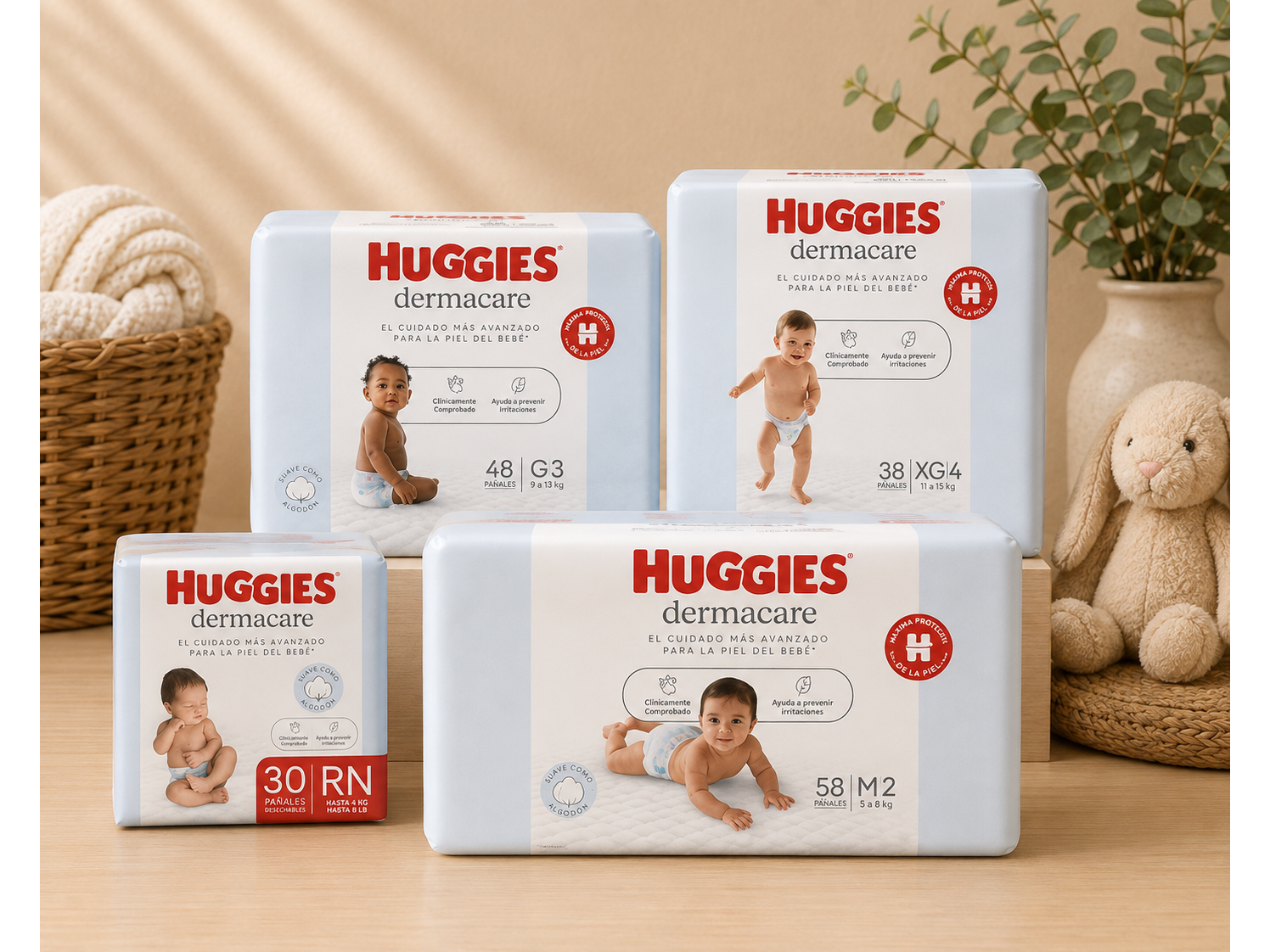 PAÑAL HUGGIES DERMACARE
