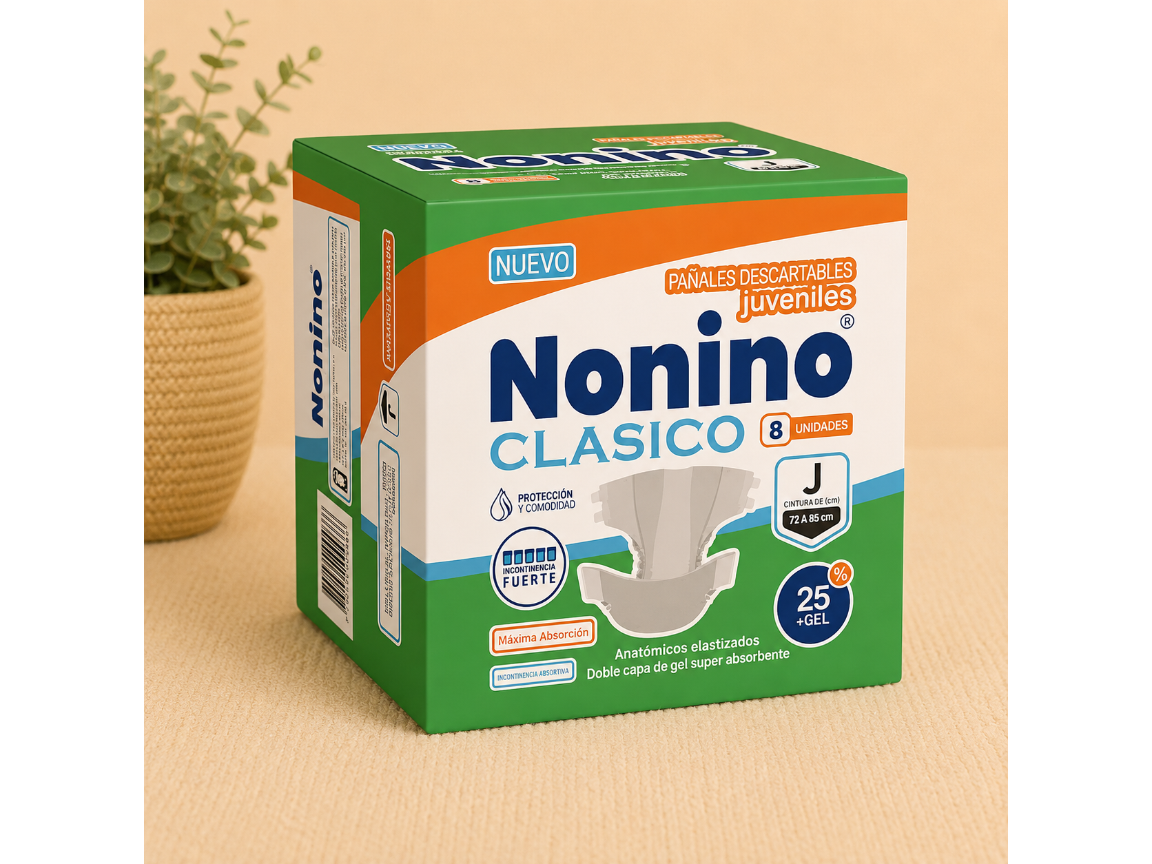 PAÑAL ELAST. NONINO JUVENIL 8 UNID