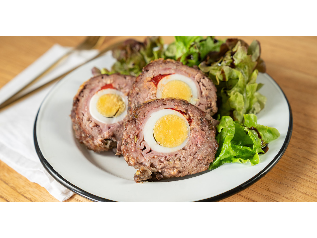 Pan de carne con guarnicion