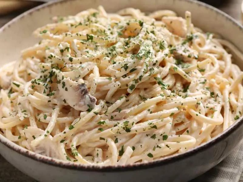 Fideos al pesto porcion chica