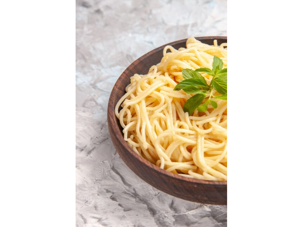 Fideos blancos con queso porcion chica