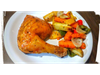 Pata Muslo al horno con guarnicion