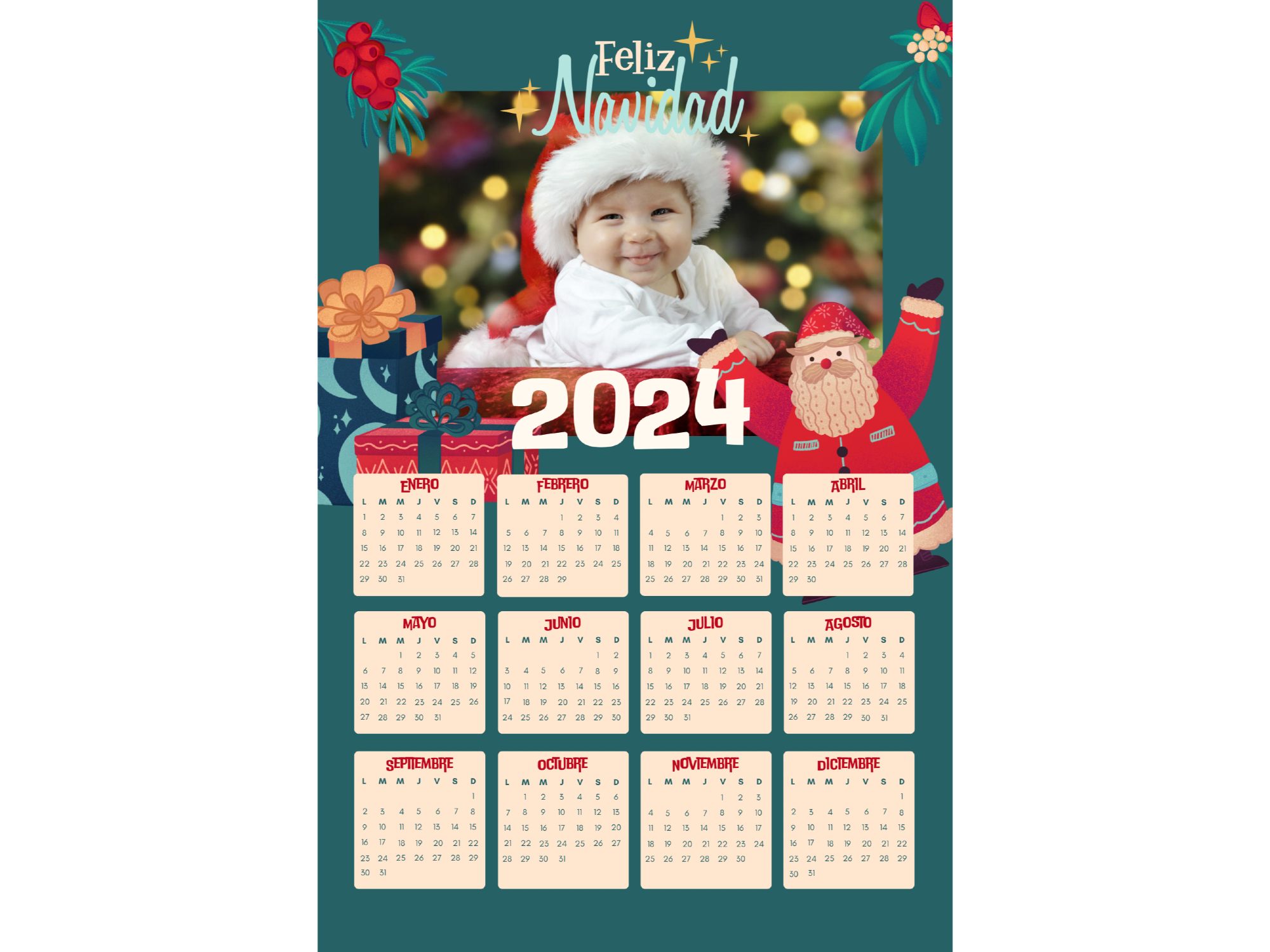 CALENDARIO 12X18 NAVIDAD #2