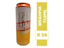 PLANCHA LATON X16 UNID . CERVEZA BRAHMA 710CC