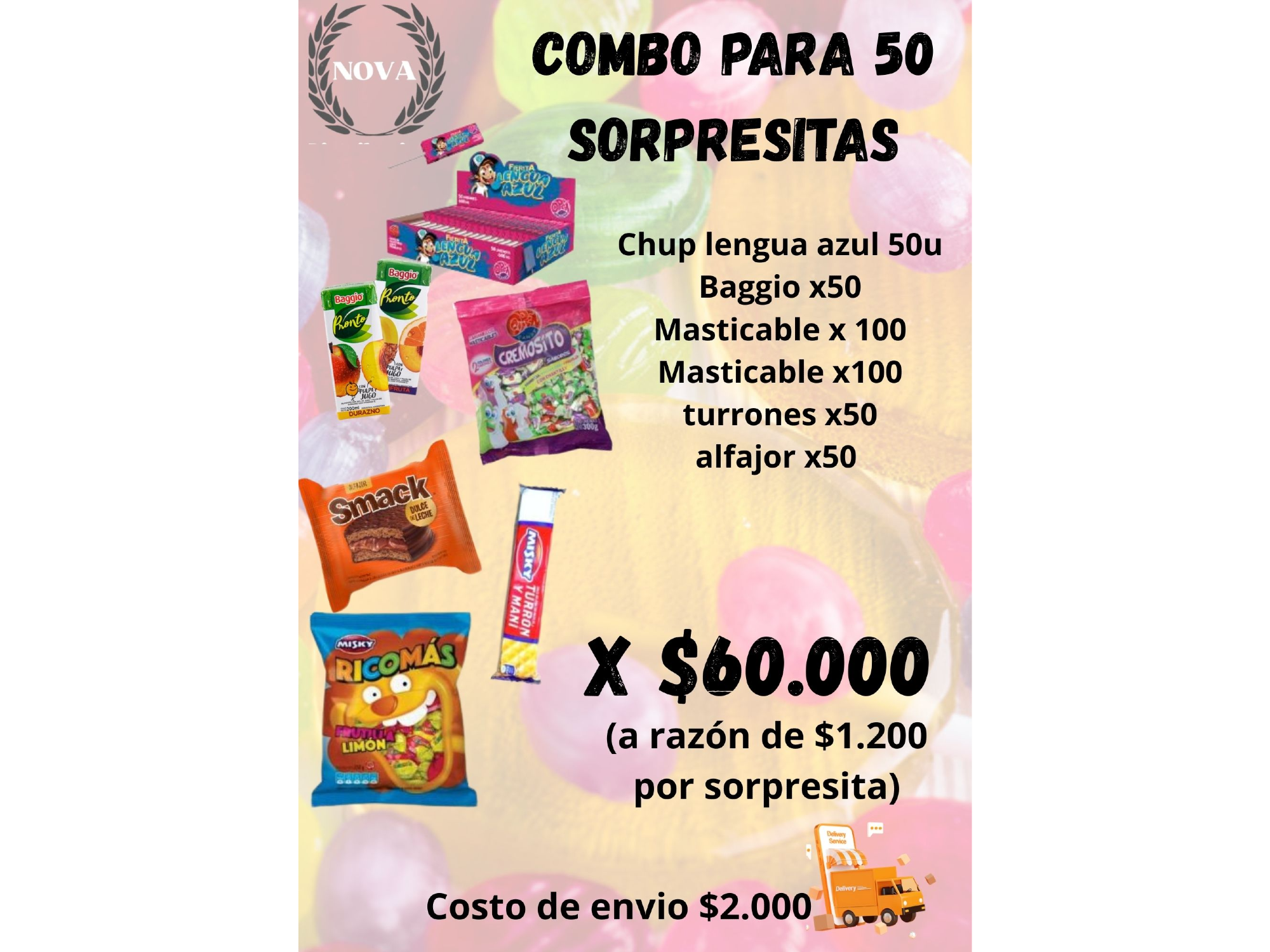 COMBO P/50 SORPRESITAS