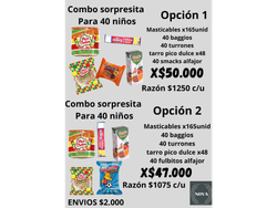 Combo p/40 sorpresitas