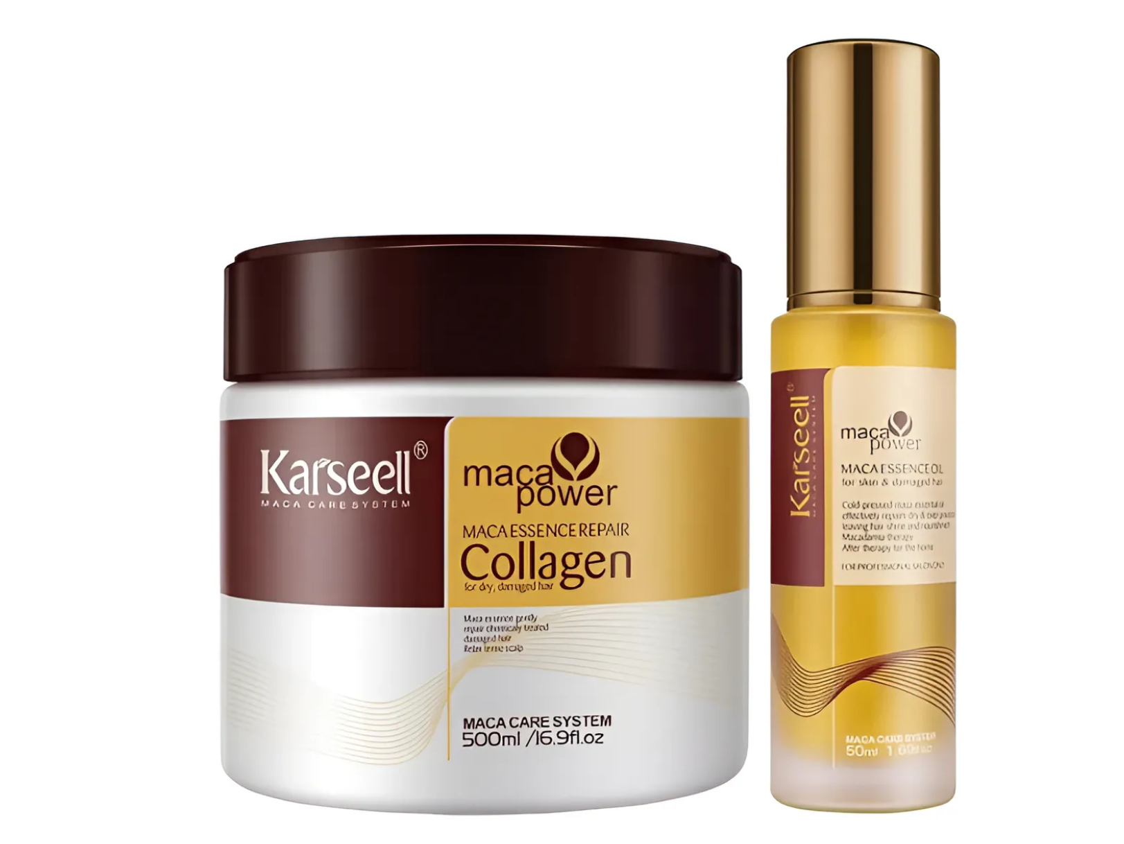 Combo Karseell Maca Power Mascara Colageno + Oleo Argan