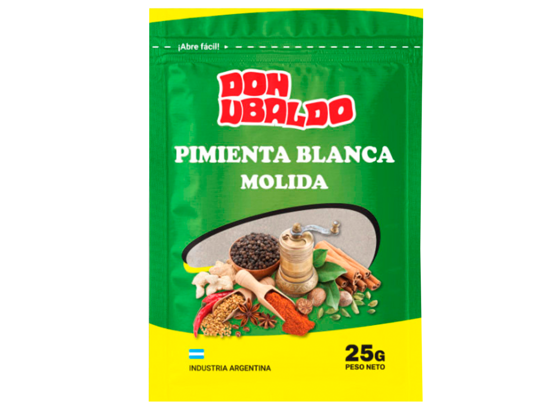 Pimienta blanca molida 25 Grs.