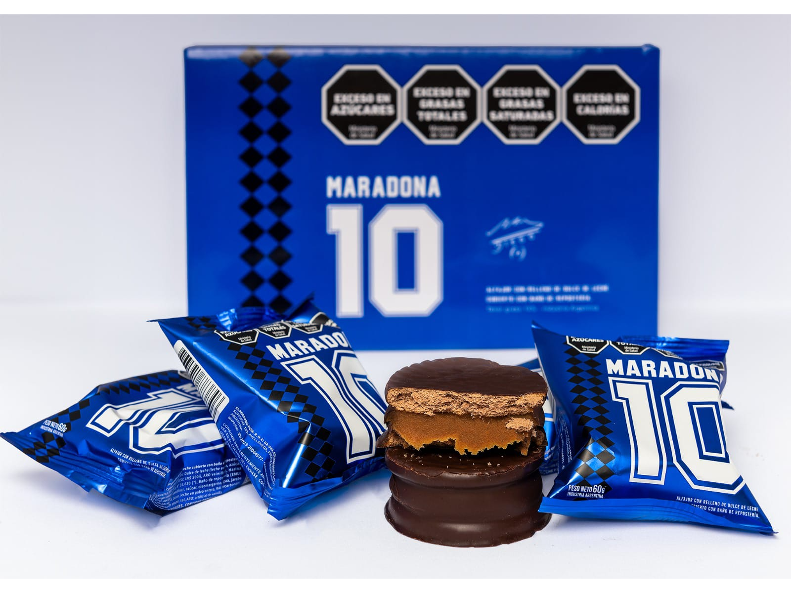ALFAJOR MARADONA X 12 NEGRO