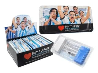 MAQUILLAJE ARTÍSTICO CELESTE Y BLANCO x 24