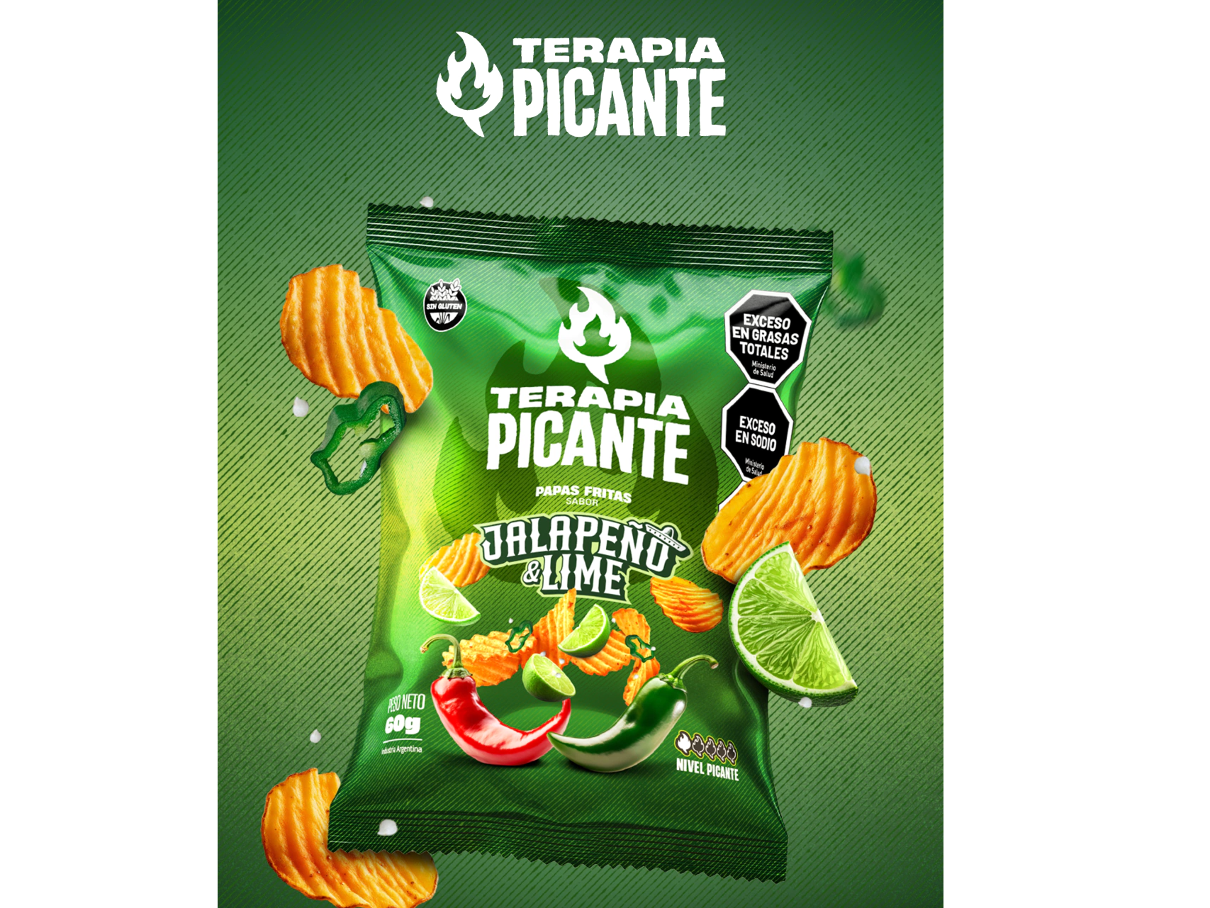 Papas Fritas Jalapeño & Lime 60gr.