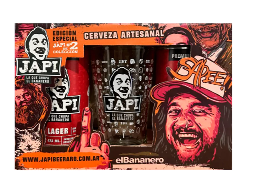 Cajapi Japi Beer Edición Especial de Colección 2 Latas + Vaso