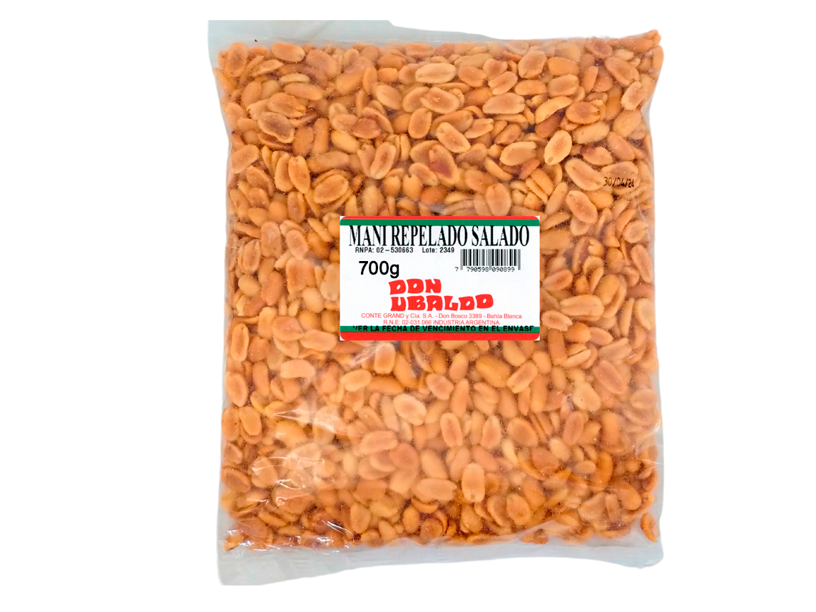 Maní salado repelado x 700 grs