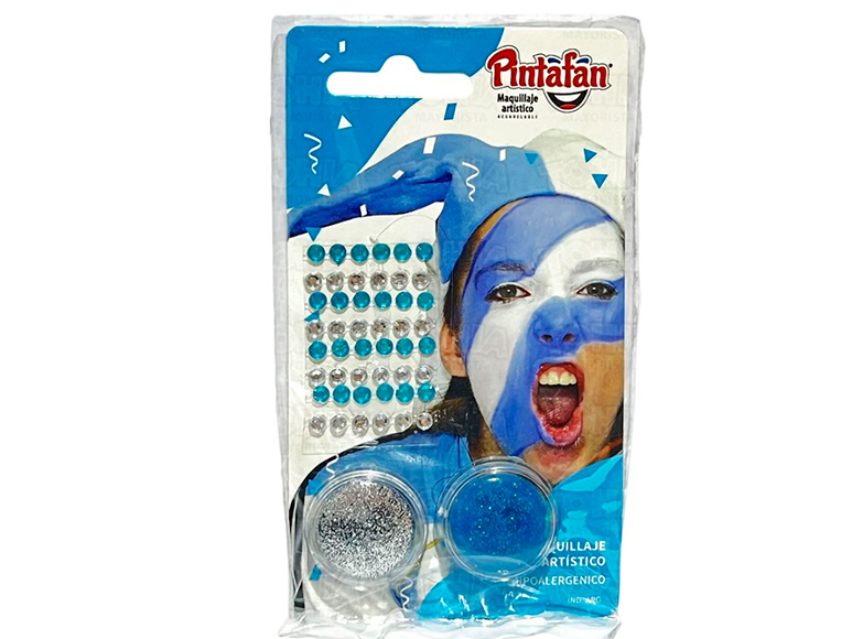 MAQUILLAJE ARGENTINA GLITTER + STRASS AUTOADHESIVO