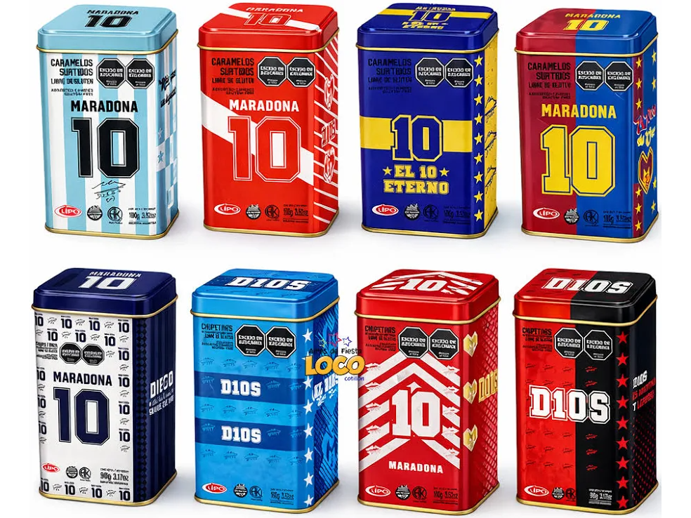 Lata Caramelos LIPO Maradona x8